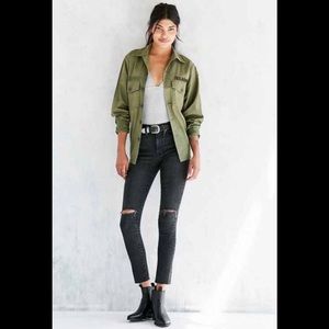 BDG Black Cropped Twig High Rise Skinny Jeans